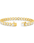 HEIRLOOM BRILLIANT CUT DIAMOND TENNIS BRACELET - SOLID GOLD