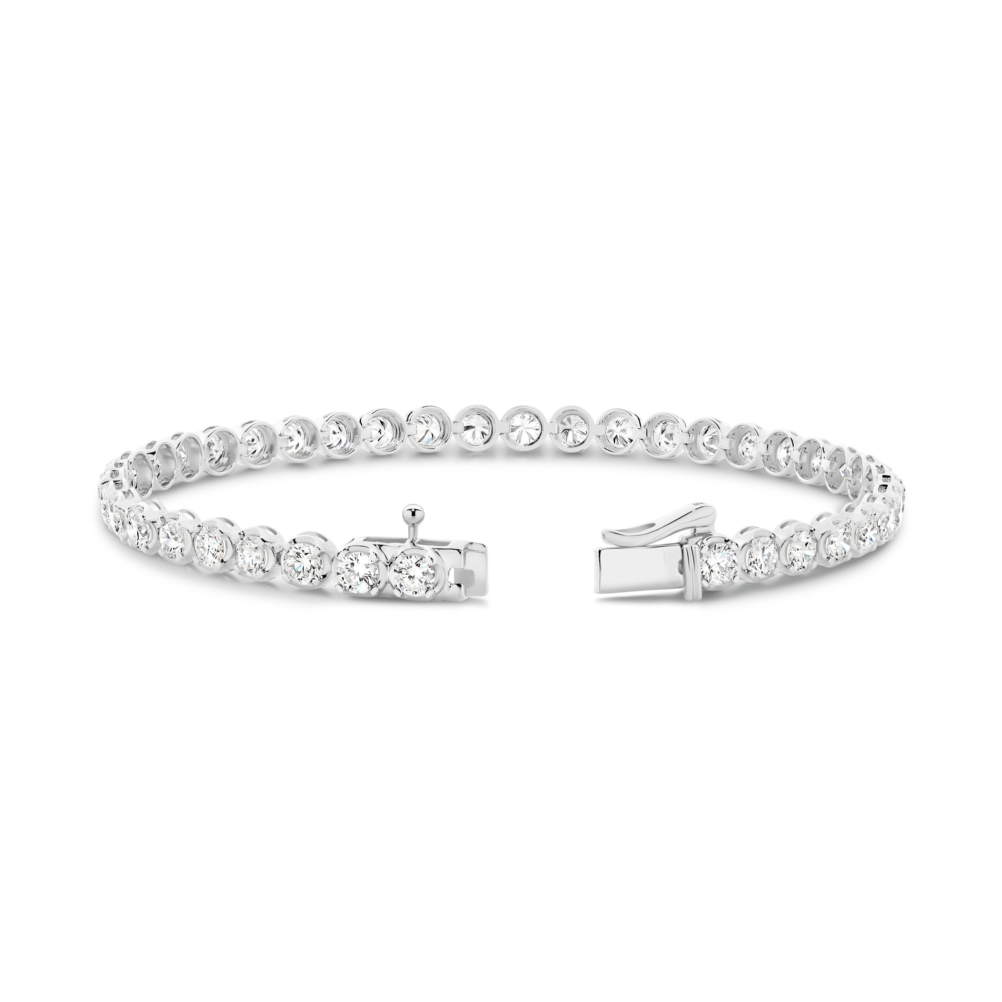 HEIRLOOM BRILLIANT CUT DIAMOND TENNIS BRACELET - SOLID GOLD