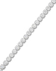 21CT TDW EMERALD CUT DIAMOND TENNIS BRACELET - 9CT GOLD