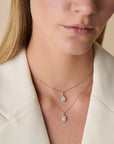 1CT BEZEL OVAL DIAMOND PENDANT - SOLID GOLD