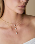 1CT BRILLIANT CUT BEZEL DIAMOND PENDANT - SOLID GOLD