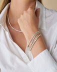 HEIRLOOM BRILLIANT CUT DIAMOND TENNIS BRACELET - SOLID GOLD
