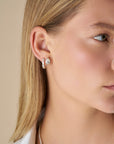 HEIRLOOM PEAR BEZEL SET DIAMOND STUD EARRINGS - SOLID GOLD