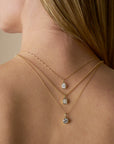1CT BRILLIANT CUT BEZEL DIAMOND PENDANT - SOLID GOLD