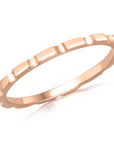 9CT GOLD BRICK STACKER RING