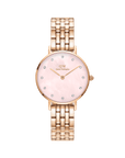 Daniel Wellington Petite Lumine 28 5-Link Rose Gold & Mother of Pearl Pink Watch