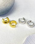ELOWYN HUGGIE EARRINGS - STERLING SILVER
