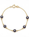 9CT ZELIE EVIL EYE BRACELET