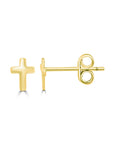 9CT MINI CROSS STUD EARRINGS