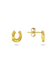 9CT LUCKY HORSESHOE STUDS