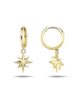 9CT STAR HUGGIE EARRINGS