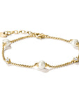 Bracelet with pearls and zirconia