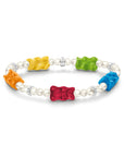 THOMAS SABO Pearl bracelet with 5 colourful goldbears