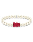 THOMAS SABO Pearl bracelet with red goldbears