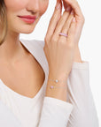 THOMAS SABO Bracelet with pink heart-shaped pendant