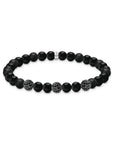 THOMAS SABO Obsidian bracelet with three zirconia beads