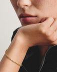 Gold-Tone Stainless Steel Paperclip Bracelet 2.3mm