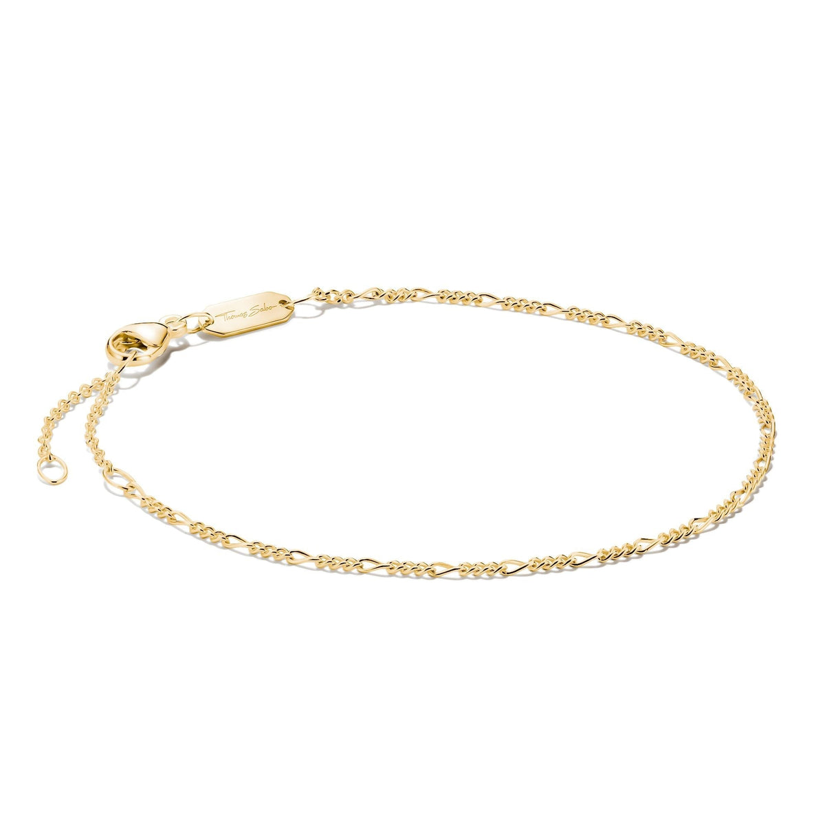 Gold-Tone Stainless Steel Figaro Bracelet 1.4mm