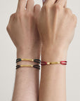 Textile bracelet green