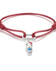 Hello Kitty Textile bracelet red with charm