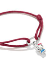 Hello Kitty Textile bracelet red with charm