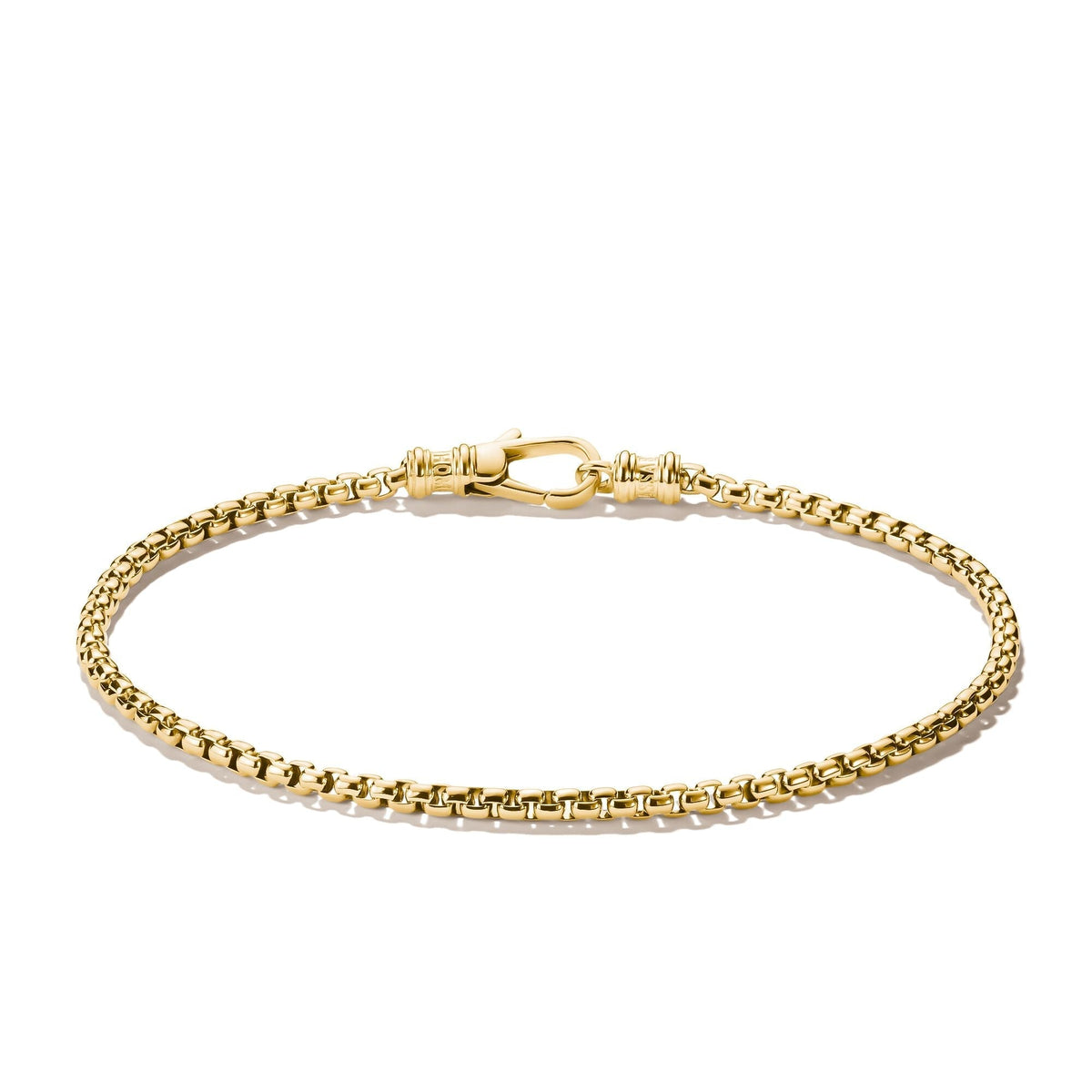 Gold-Tone Stainless Steel Box Chain Bracelet 2.7mm
