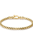 Gold-Tone Stainless Steel Box Chain Bracelet 4mm