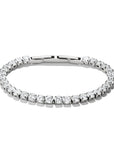 Stainless Steel Tennis Bracelet with White Zirconia