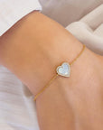 Ania Haie Gold Mother of Pearl Halo Heart Bracelet