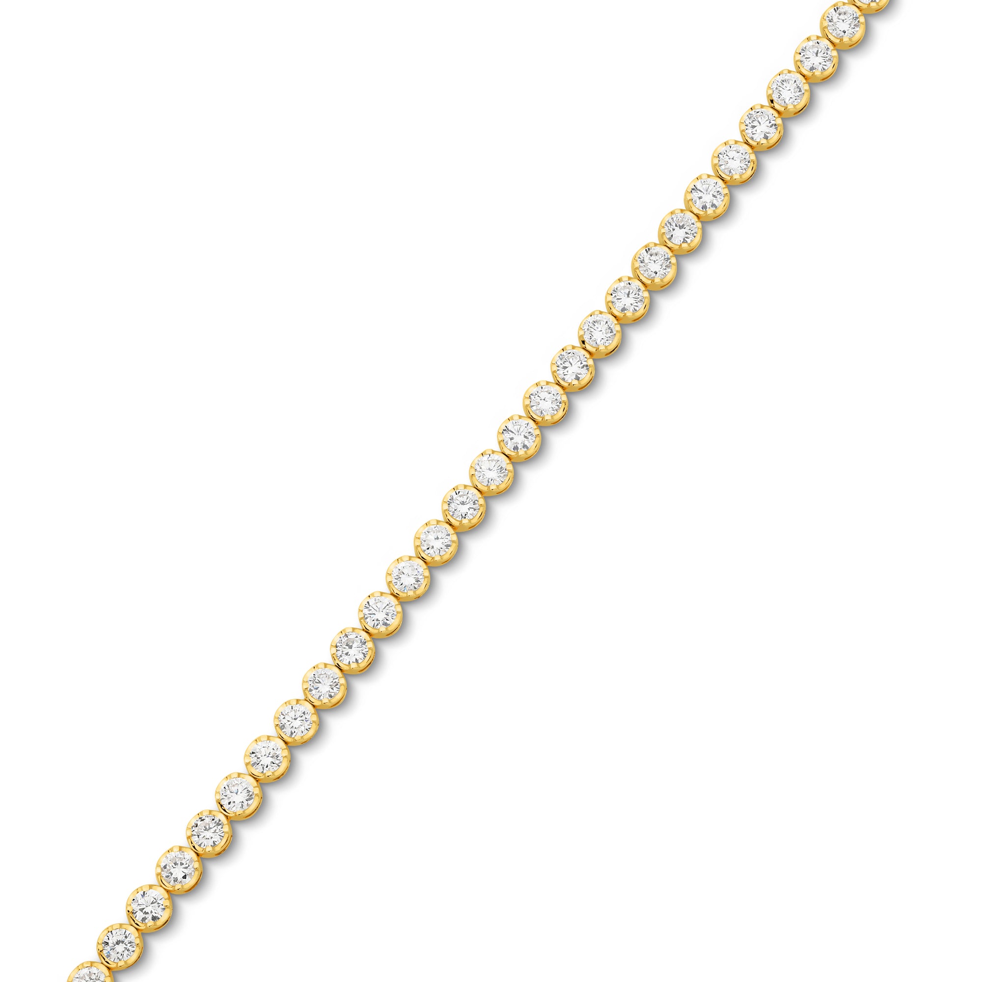 HEIRLOOM BRILLIANT CUT DIAMOND TENNIS BRACELET - SOLID GOLD