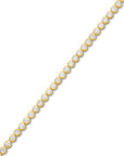HEIRLOOM BRILLIANT CUT DIAMOND TENNIS BRACELET - SOLID GOLD