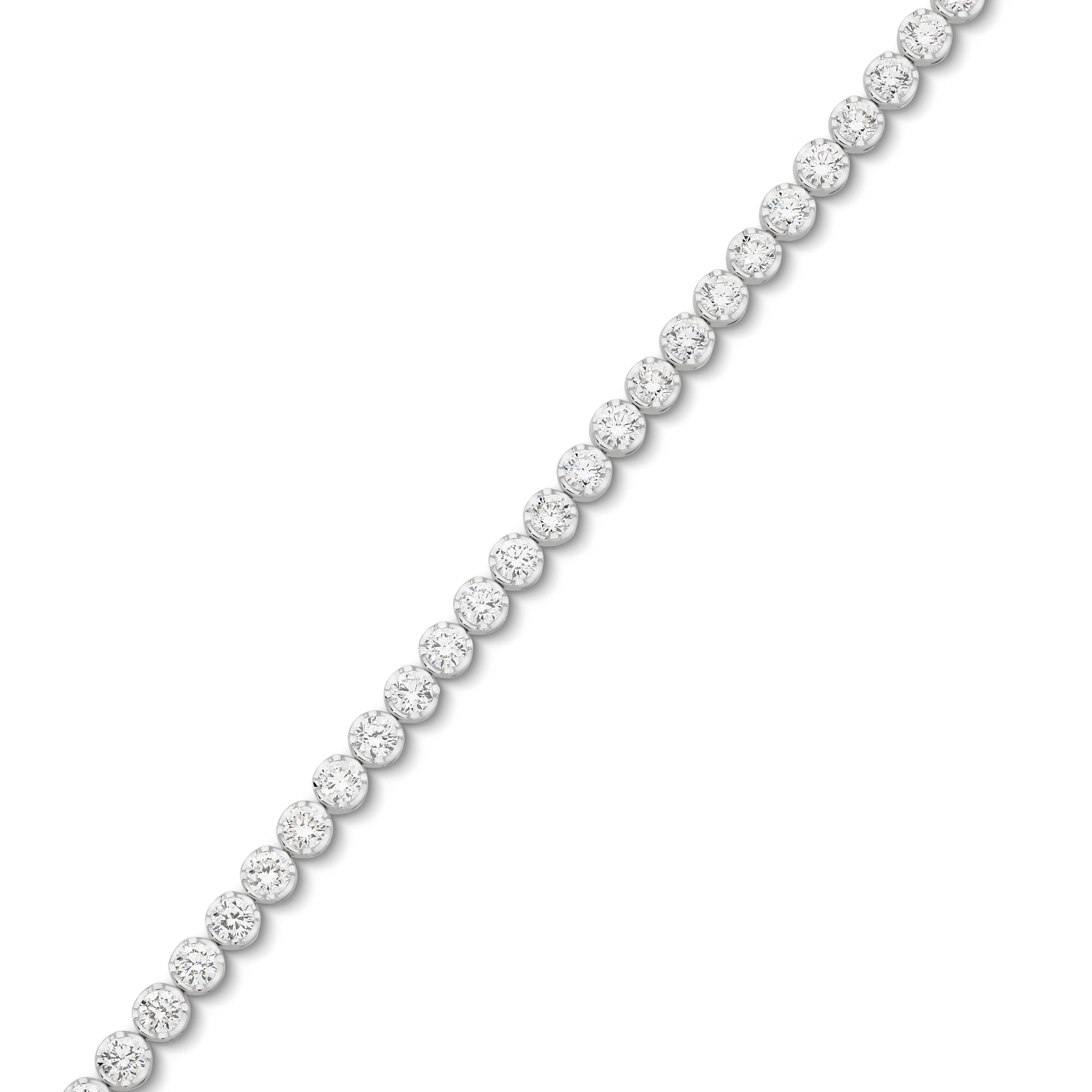 HEIRLOOM BRILLIANT CUT DIAMOND TENNIS BRACELET - SOLID GOLD