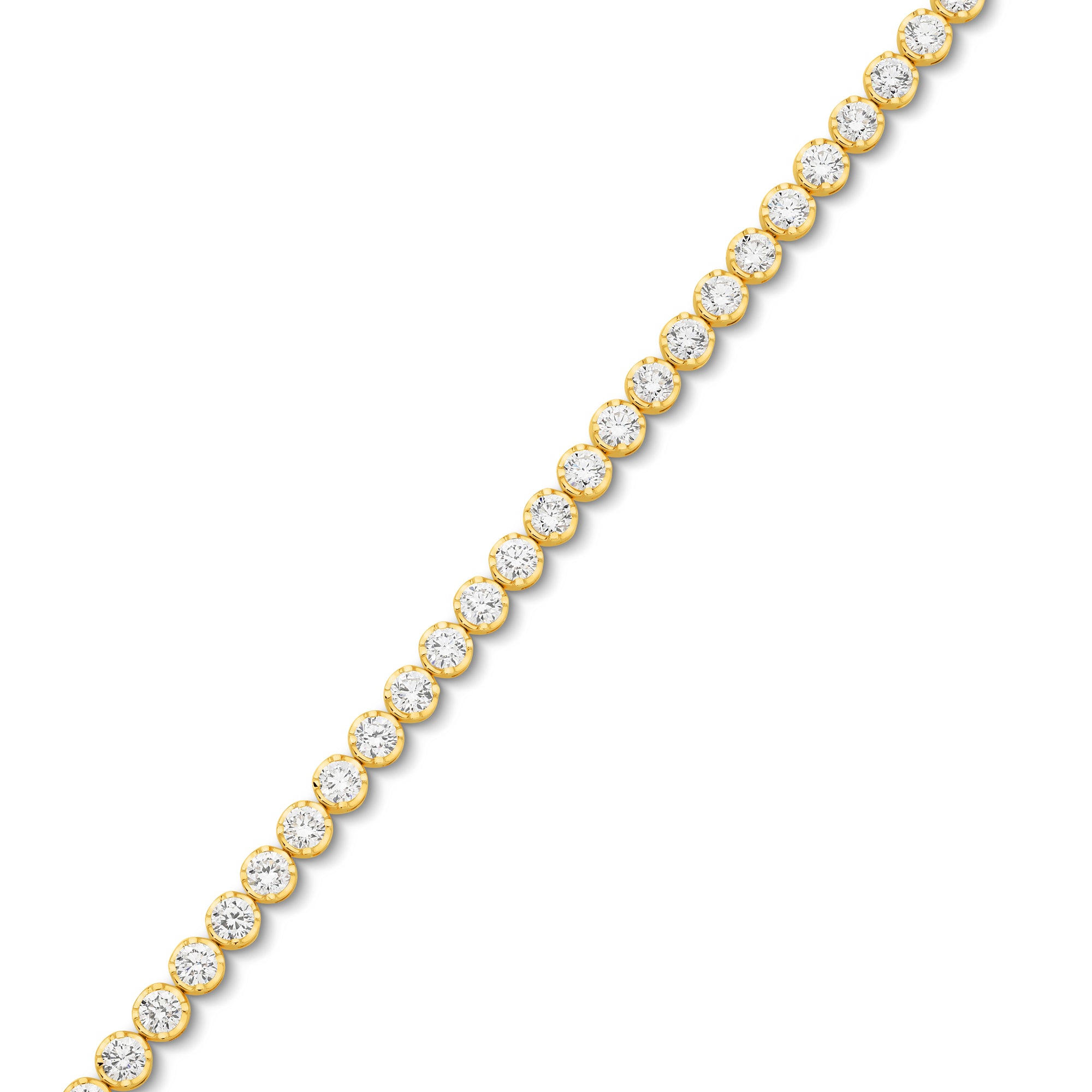 HEIRLOOM BRILLIANT CUT DIAMOND TENNIS BRACELET - SOLID GOLD