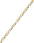 HEIRLOOM BRILLIANT CUT DIAMOND TENNIS BRACELET - SOLID GOLD
