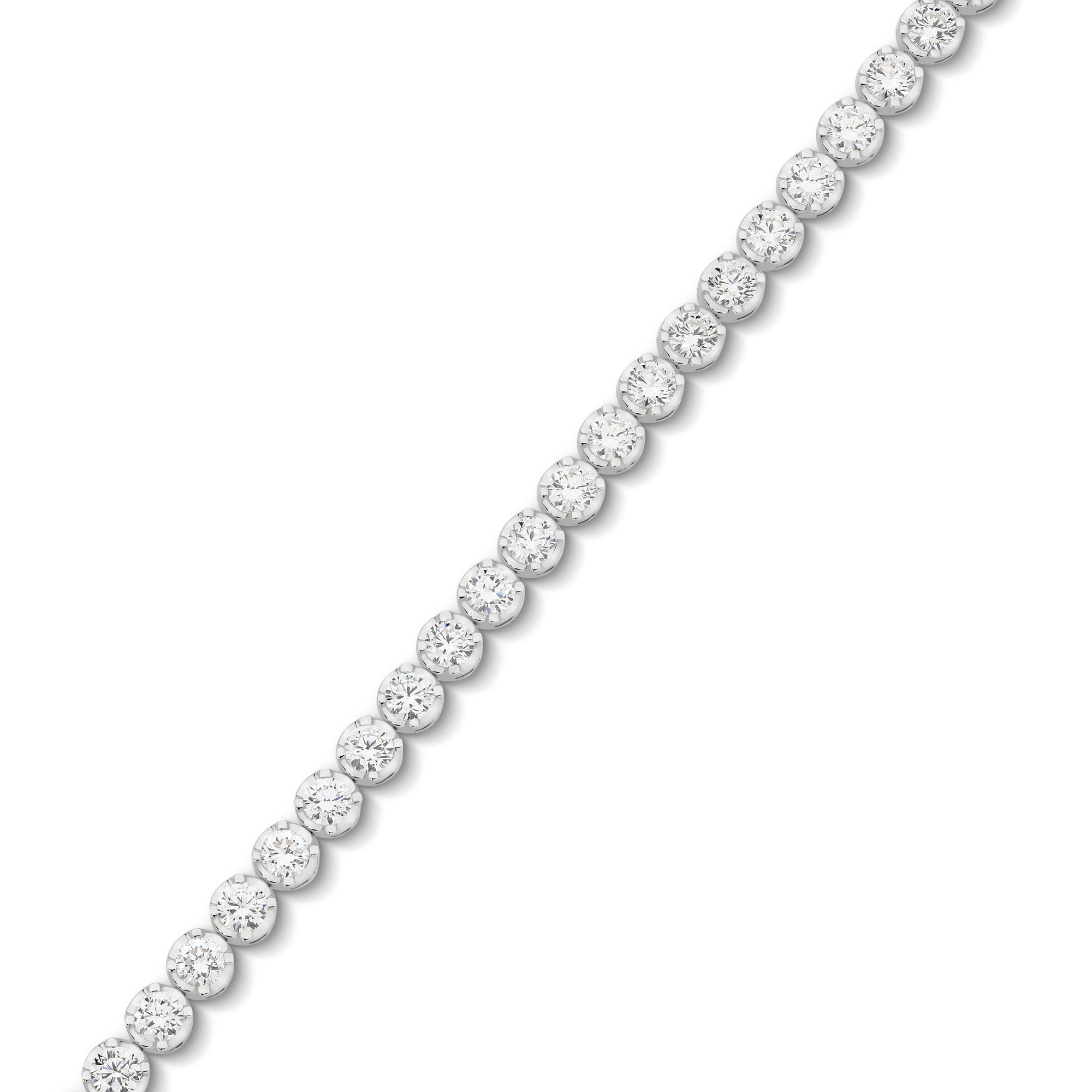 HEIRLOOM BRILLIANT CUT DIAMOND TENNIS BRACELET - SOLID GOLD