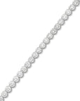 HEIRLOOM BRILLIANT CUT DIAMOND TENNIS BRACELET - SOLID GOLD