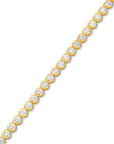 HEIRLOOM BRILLIANT CUT DIAMOND TENNIS BRACELET - SOLID GOLD