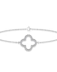 9CT DIAMOND CLOVER BRACELET