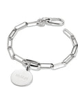 Silver-Plated Charm Club Chunky Link Bracelet