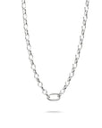 Silver-Plated Charm Club Necklace with Connect Link