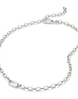 Silver-Plated Charm Club Necklace with Connect Link