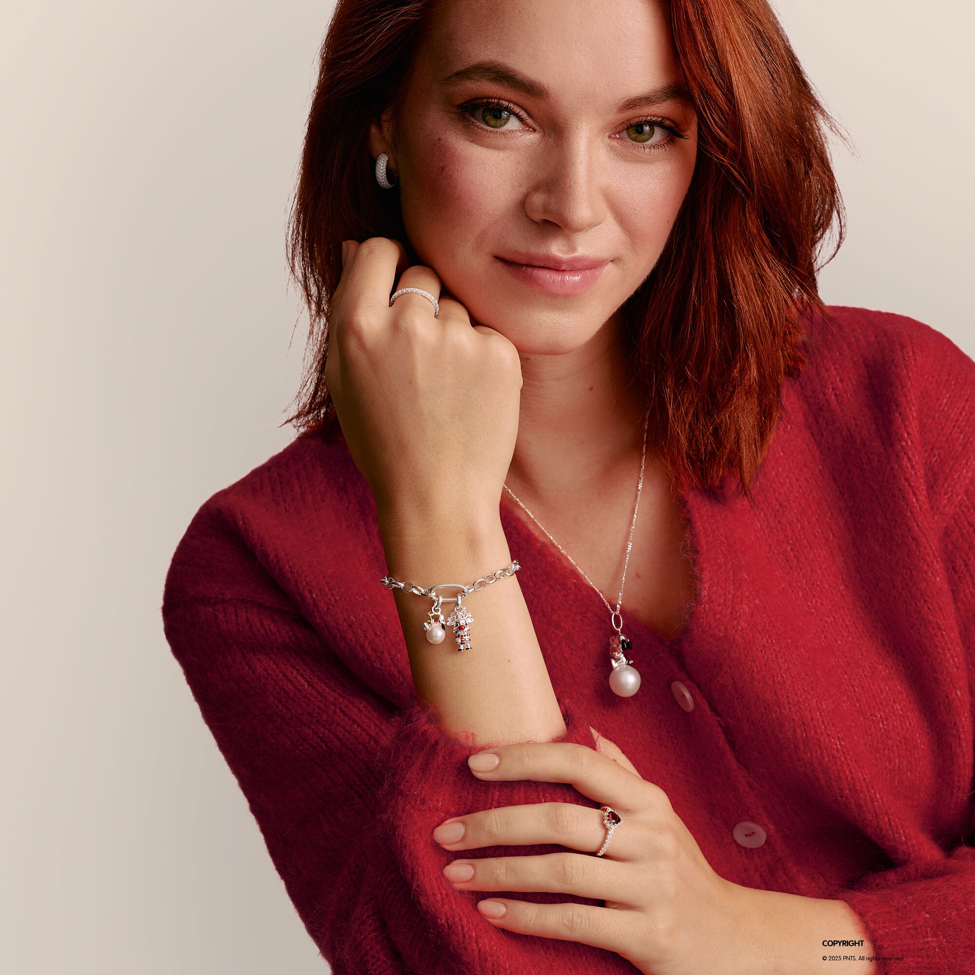 THOMAS SABO Connect Charm Pearl Snoopy &amp; Woodstock PEANUTS
