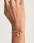Gold-Plated Elephant Charm with White Zirconia