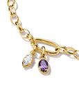 Gold-Plated February Birthstone Charm