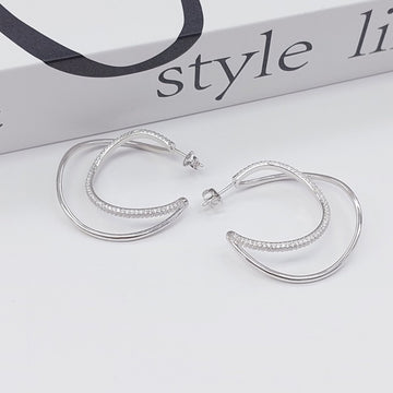 CARA HOOPS - STERLING SILVER