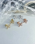 THE BOW STUD EARRINGS - STERLING SILVER