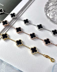 THE CZ MULTI CLOVER BRACELET - ONYX