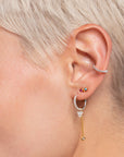 THOMAS SABO Single Hoop Earring White Stones
