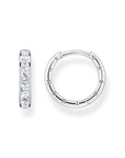 THOMAS SABO Hoop Earrings White Stones Silver