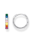 THOMAS SABO Hoop earrings colourful stones pavÃÂ© silver